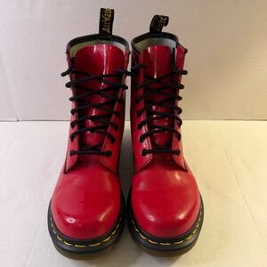 RARE 2015 Doc Martens Delaney Bright Cherry Red 1460W US Women's Size 8